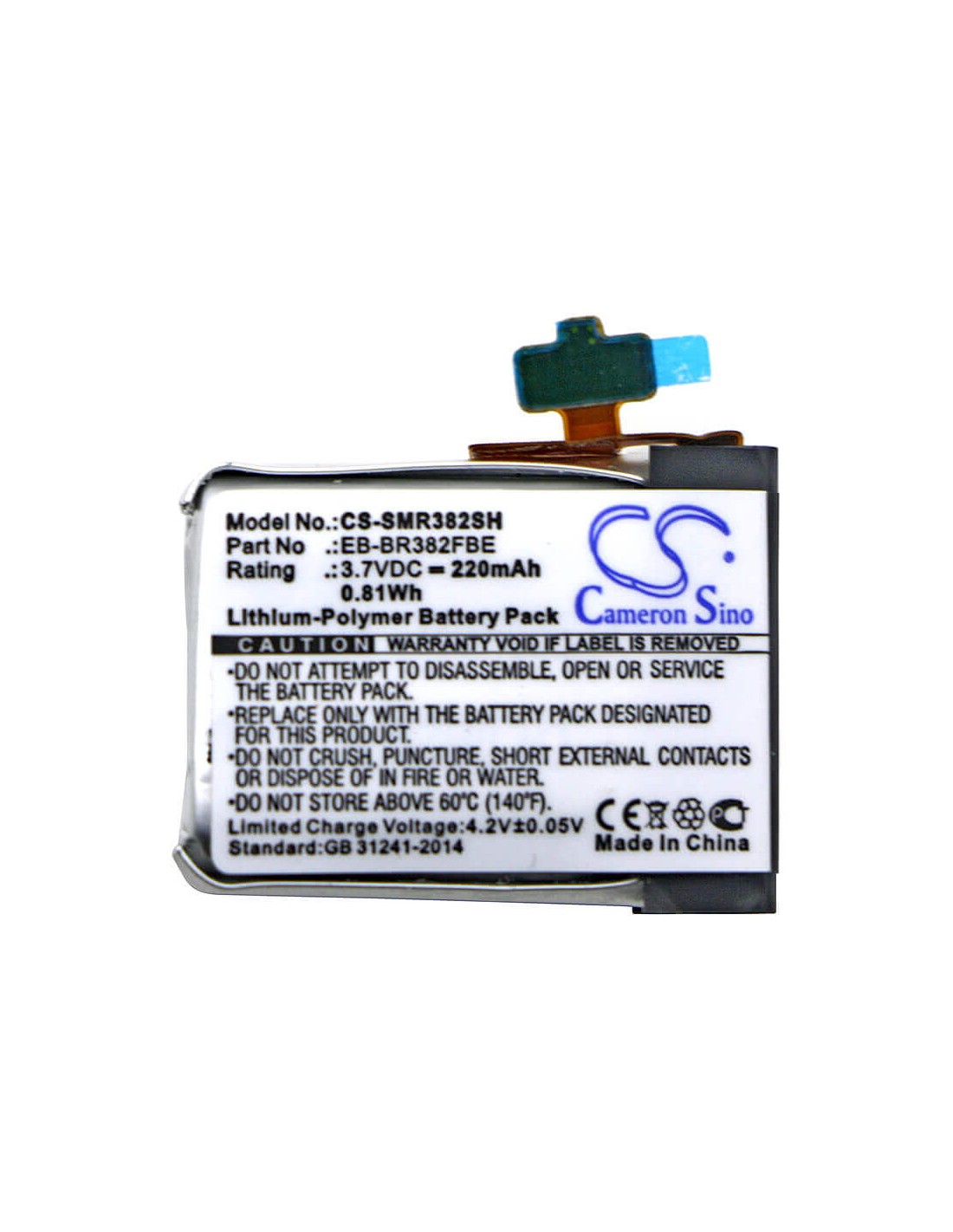 Battery for Samsung, Gear Live, Sm-r382 3.7V, 300mAh - 1.11Wh
