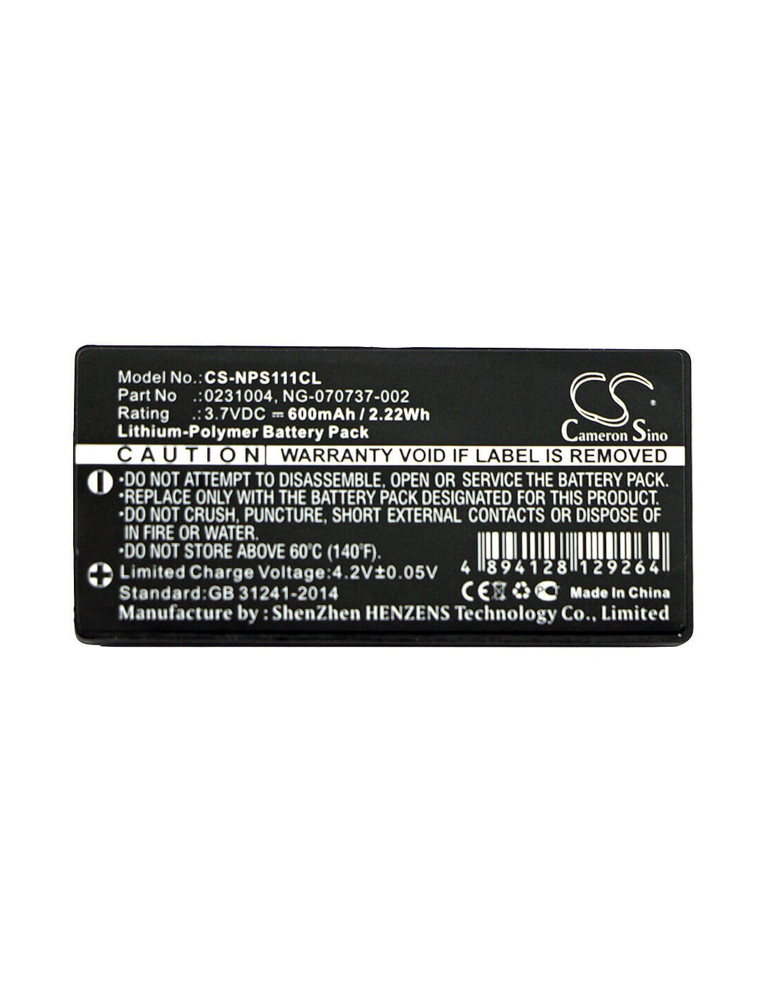 Battery for Nec, Dterm, Ps111, Ps3d, Psiii 3.7V, 600mAh - 2.22Wh