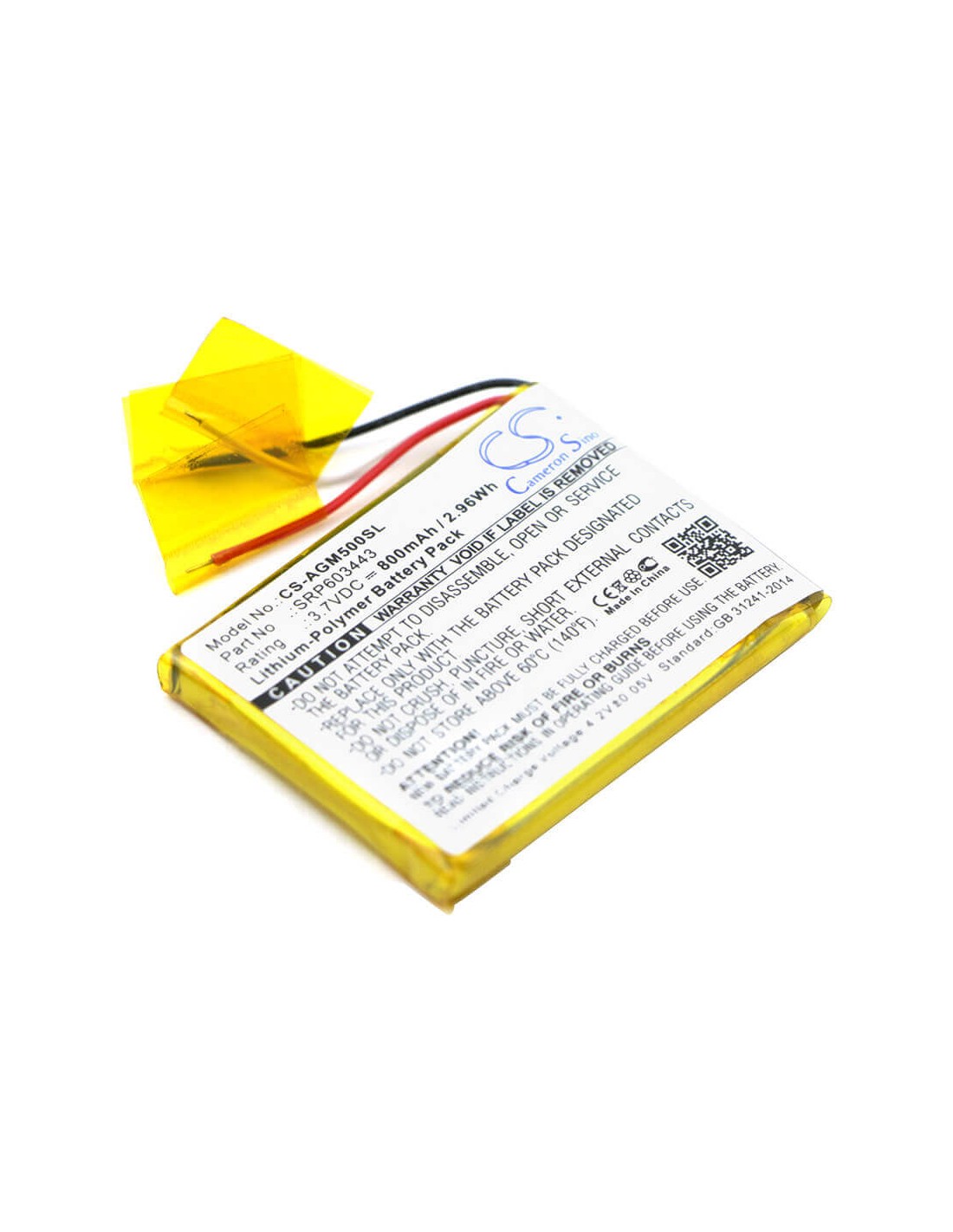 Battery for Astro, A50 3.7V, 800mAh - 2.96Wh