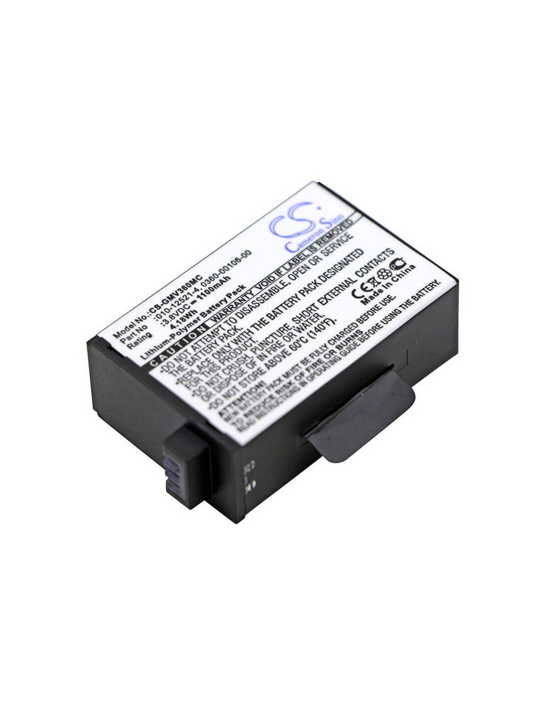 Battery for Garmin, Virb 360 3.8V, 1100mAh - 4.18Wh