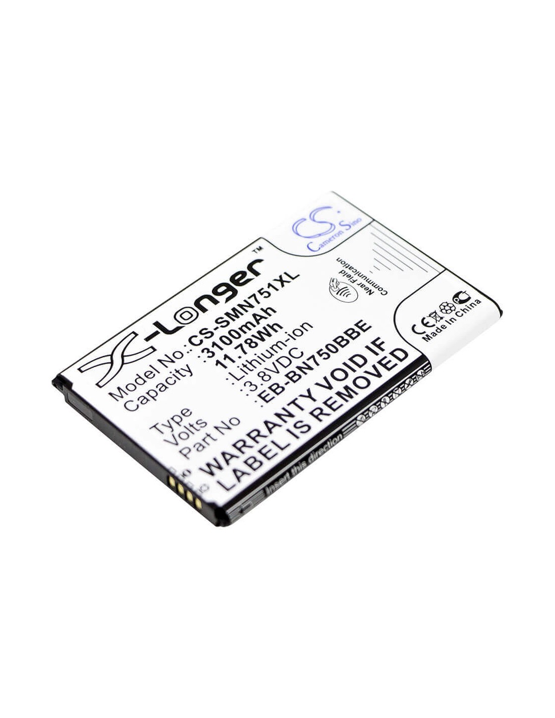 Battery for Samsung, Galaxy Note 3 Mini, Galaxy Note 3 Neo 3.8V, 3100mAh - 11.78Wh