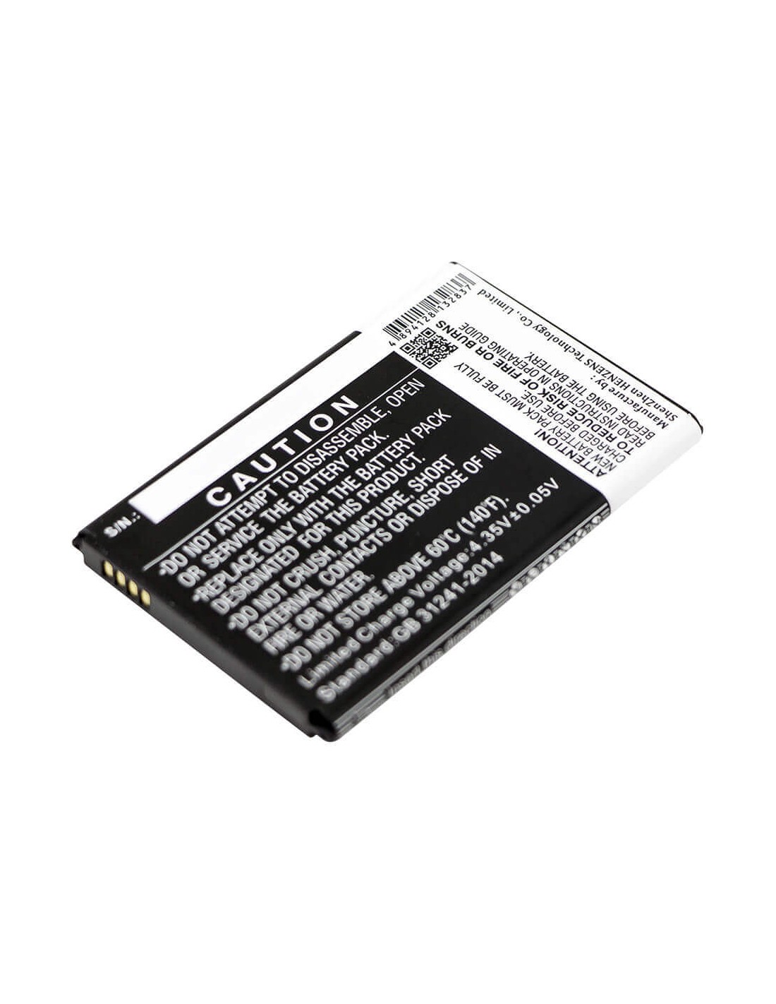 Battery for Samsung, Galaxy Note 3 Mini, Galaxy Note 3 Neo 3.8V, 3100mAh - 11.78Wh