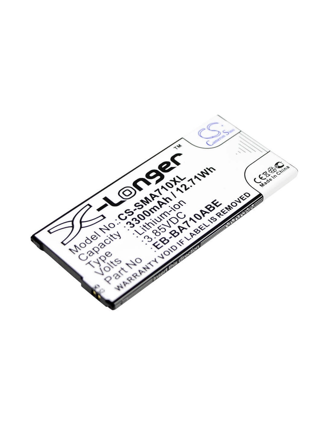Battery for Samsung, Galaxy A7 2016 Duos, Galaxy A7 2016 Duos 3.85V, 3300mAh - 12.71Wh