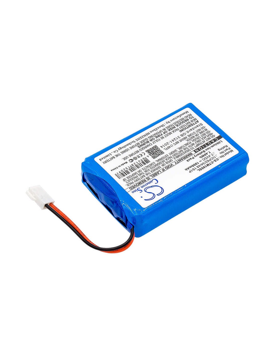 Battery for Ctms, Eurodetector 7.4V, 1000mAh - 7.40Wh