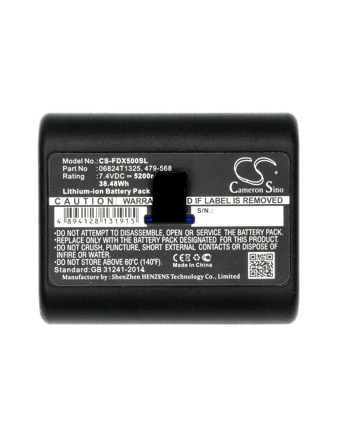 Battery for Fluke, Dsx-5000 Cableanalyzer 7.4V, 5200mAh - 38.48Wh