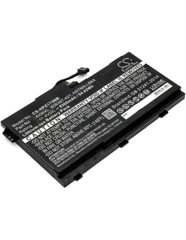 Battery for Hp, Zbook 17 G3, Zbook 17 G3 M9l94av 11.4V, 8300mAh - 94.62Wh