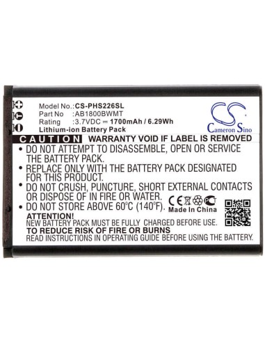 Battery for Philips, Cts226m, S226m, Xenium S226m 3.7V, 1700mAh - 6.29Wh