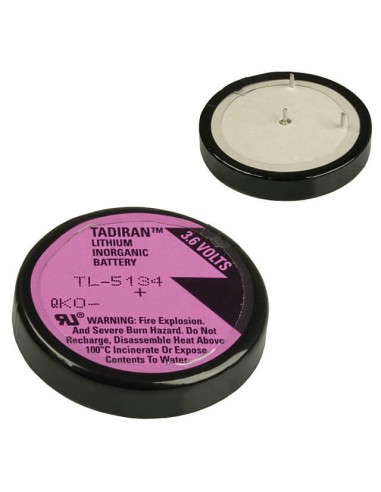 Tadiran Battery Model TL-5134 3.6V, 1000 mAh - 3.6Wh