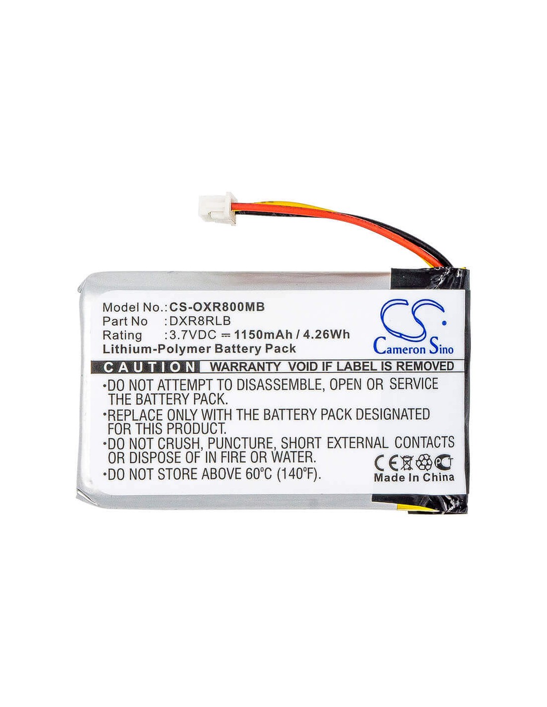 Battery for Infant Optics, Dxr-8 3.7V, 1150mAh - 4.26Wh