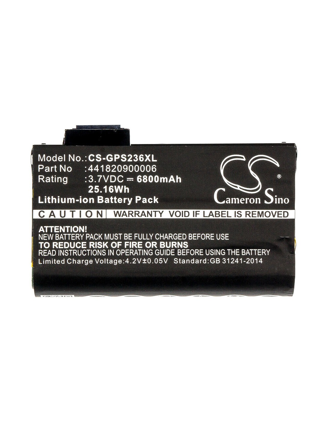 Battery for Getac, Ps236 3.7V, 6800mAh - 25.16Wh