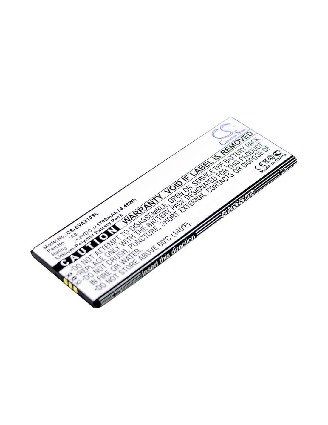 Battery for Blackview, A8 3.8V, 1700mAh - 6.46Wh