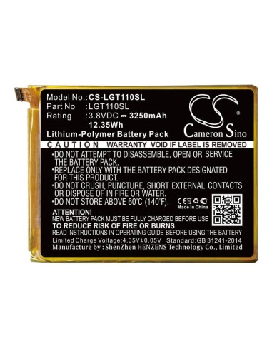 Battery for Leagoo T1 plus 3.8V, 3250mAh - 12.35Wh