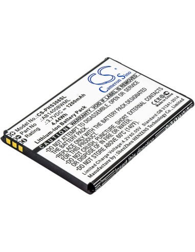 Battery for Philips, Cts308, Xenium S308 3.7V, 1200mAh - 4.44Wh