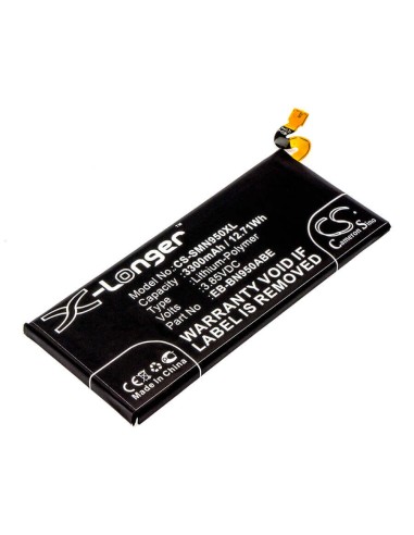 Battery for Samsung, Galaxy Note 8, Galaxy Note 8 Duos 3.85V, 3300mAh - 12.71Wh