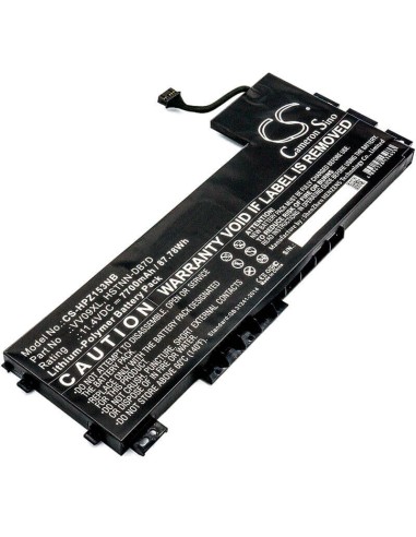 Battery for Hp, Zbook 15 G3, Zbook 17 G3 11.4V, 7700mAh - 87.78Wh