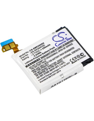 Battery for Samsung, Gear 2, Gear 2 Neo, Sm-r380, Sm-r381 3.7V, 250mAh - 0.93Wh
