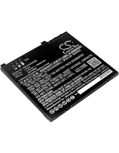 Battery for Fujitsu, Lifebook Stylistic V535 3.8V, 5800mAh - 22.04Wh