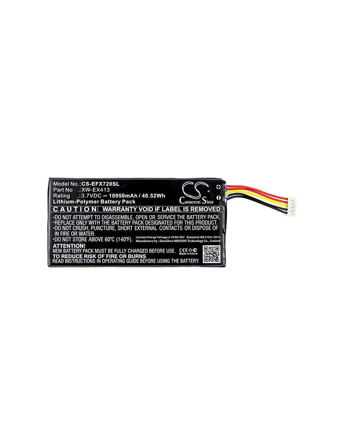 Replacement Battery for Exfo Max-715b, Max-720b, Max-730b 3.7V, 10950mAh - 40.52Wh