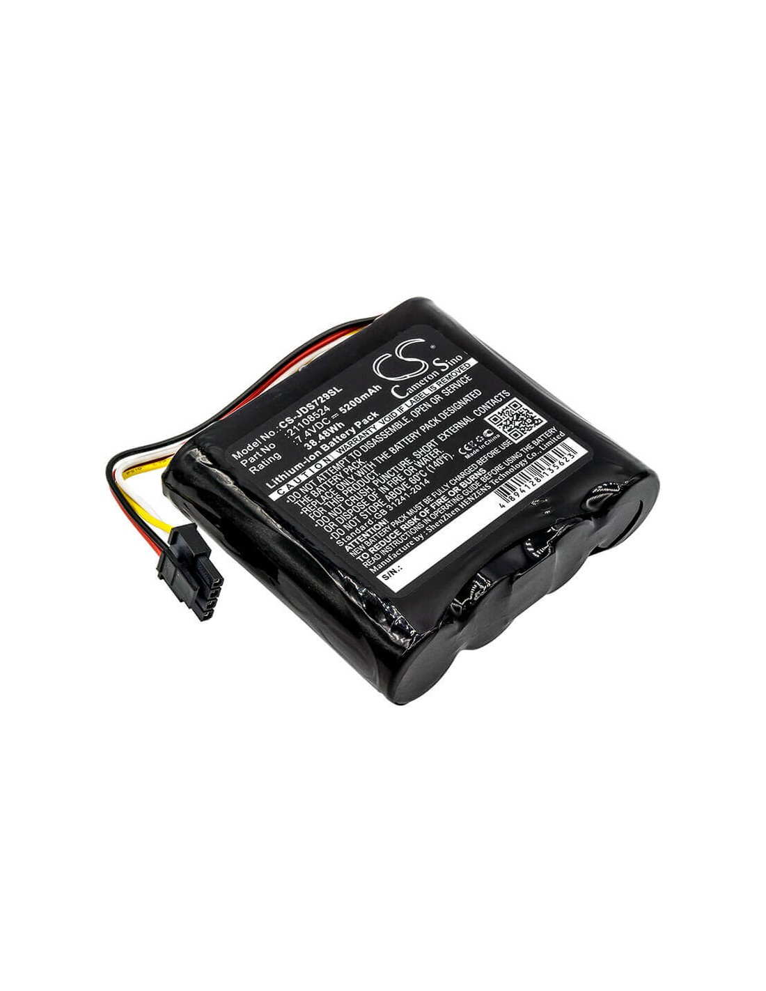 Battery for Jdsu 21129596 000, 21100729 000, Wifi Advisor Wireless Lan Analyzer 7.4V, 5200mAh - 38.48Wh