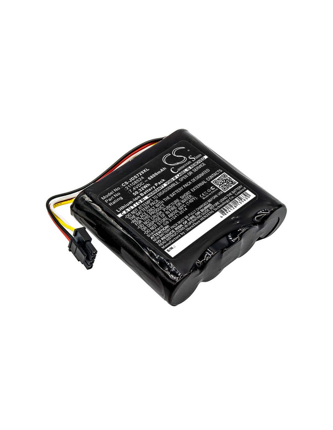 Battery for Jdsu 21129596 000, 21100729 000, Wifi Advisor Wireless Lan Analyzer 7.4V, 6800mAh - 50.32Wh