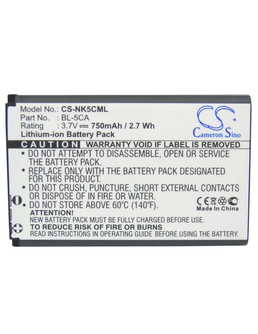 Battery for Banno Gt03b 3.7V, 750mAh - 2.78Wh
