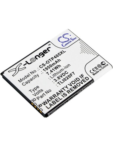Battery for Alcatel One Touch Pixi 4 5, One Touch Pixi 4 (5), One Touch 4 5.0 3.8V, 1950mAh - 7.41Wh