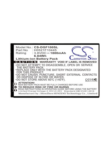 Battery for Doogee F1 3.8V, 1800mAh - 6.84Wh