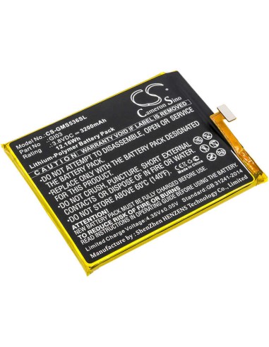 Battery for Gigaset Me Pure, Gs53-6 3.8V, 3200mAh - 12.16Wh