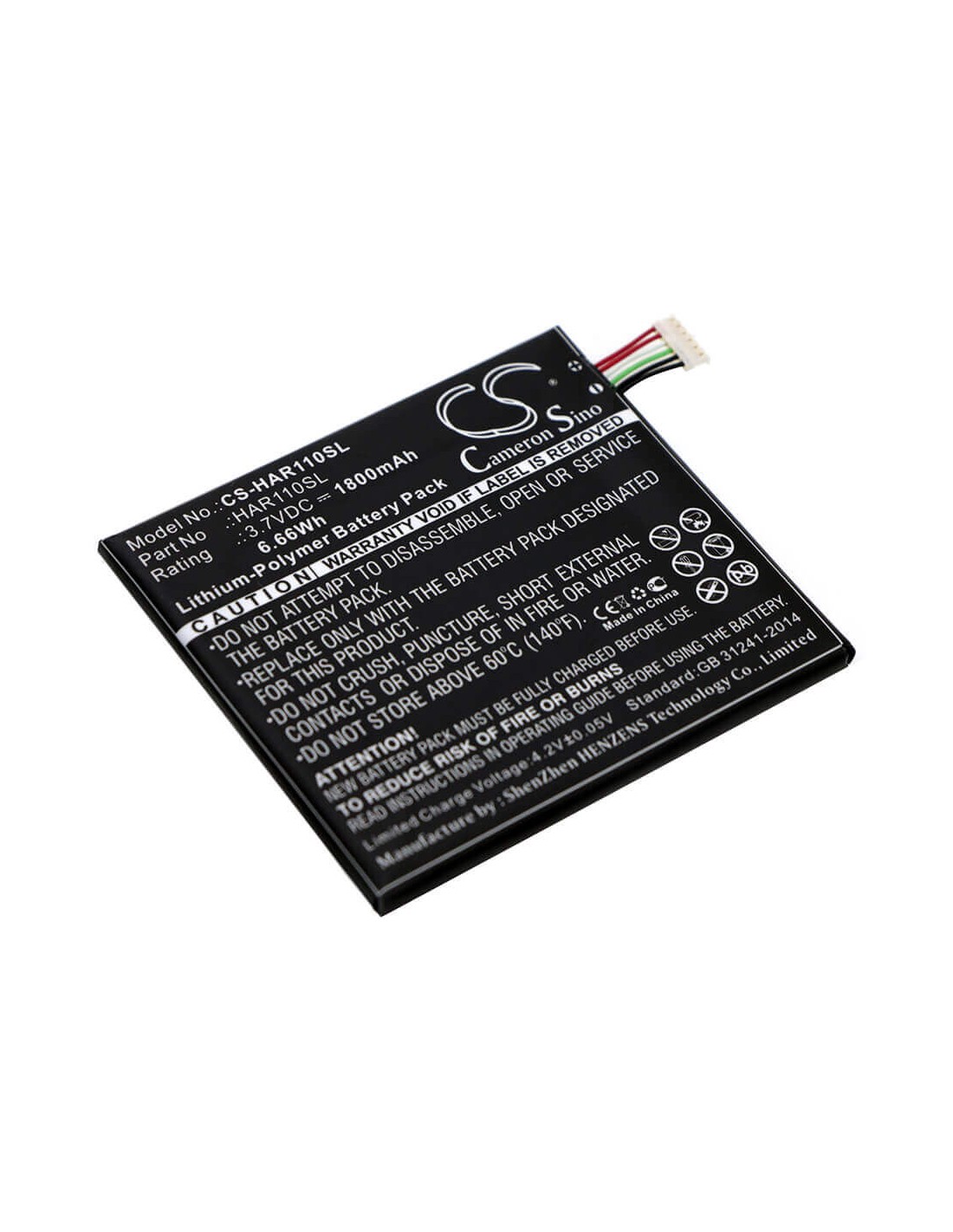 Battery for Highscreen Alpha Ice 3.7V, 1800mAh - 6.66Wh