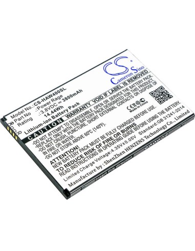 Battery for Highscreen Power Rage 3.8V, 3500mAh - 13.30Wh