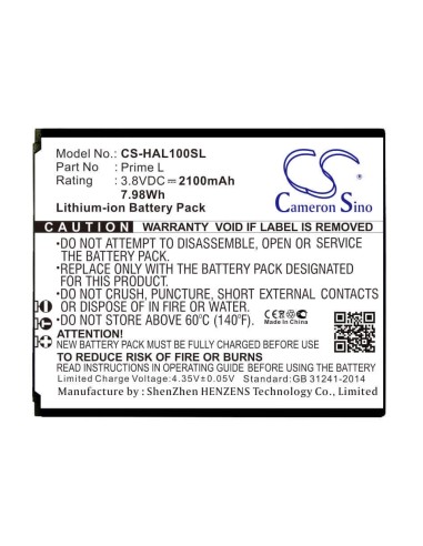 Battery for Highscreen Prime L 3.8V, 2100mAh - 7.98Wh