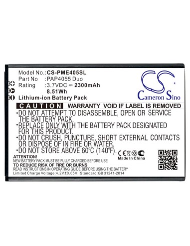 Battery for Prestigio Pap4055 Duo, Multiphone Pap4055 Duo, Multiphone 4055 Duo 3.7V, 2300mAh - 8.51Wh