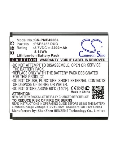 Battery for Prestigio Psp5455 Duo 3.7V, 2200mAh - 8.14Wh