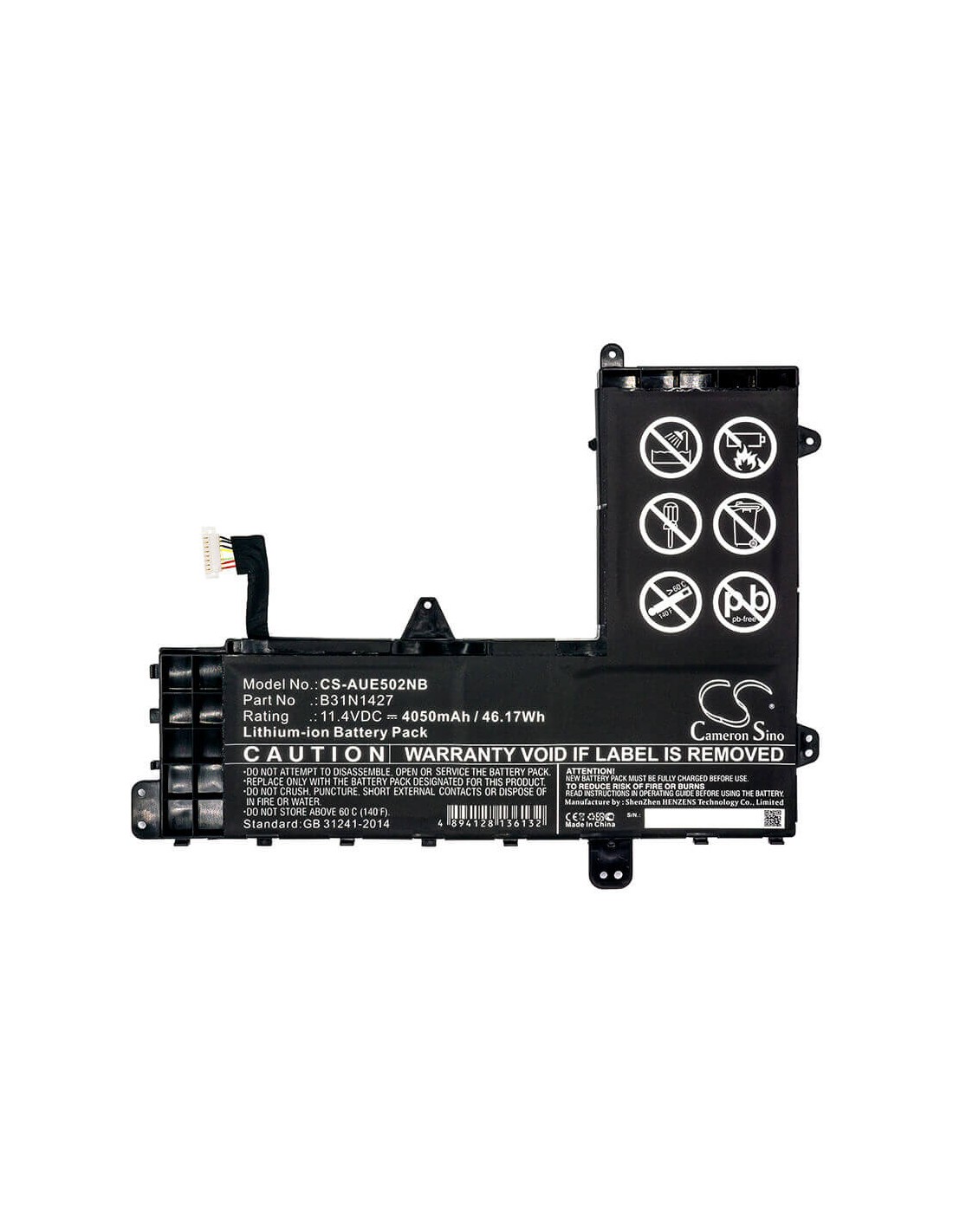 Battery for Asus E502m, E502ma, Eee Book E502ma 11.4V, 4050mAh - 46.17Wh
