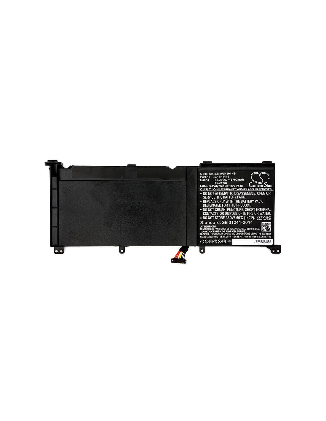 Battery for Asus N501jw-1a, G60jw4720, N501jw-1b 15.2V, 3700mAh - 56.24Wh