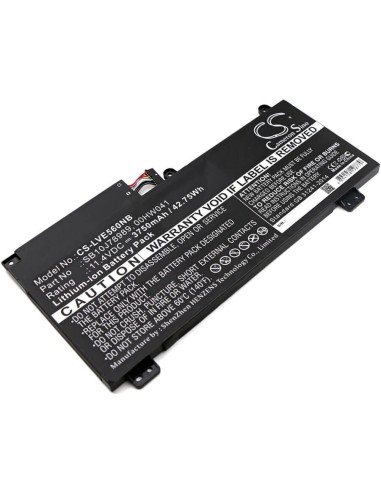 Battery for Lenovo Thinkpad E560p, Thinkpad S5, Thinkpad S5 20g4a000cd 11.4V, 3750mAh - 42.75Wh