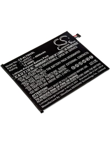 Battery for Alcatel A30 Tablet, A30 Tablet 4g Lte, 9024w 3.85V, 4000mAh - 15.40Wh