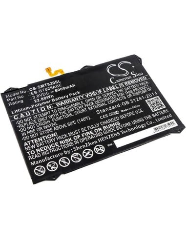 Battery for Samsung Galaxy Tab S3 9.7, Galaxy Tab S3 9.7 Xlte, Sm-t820 3.8V, 6000mAh - 22.80Wh