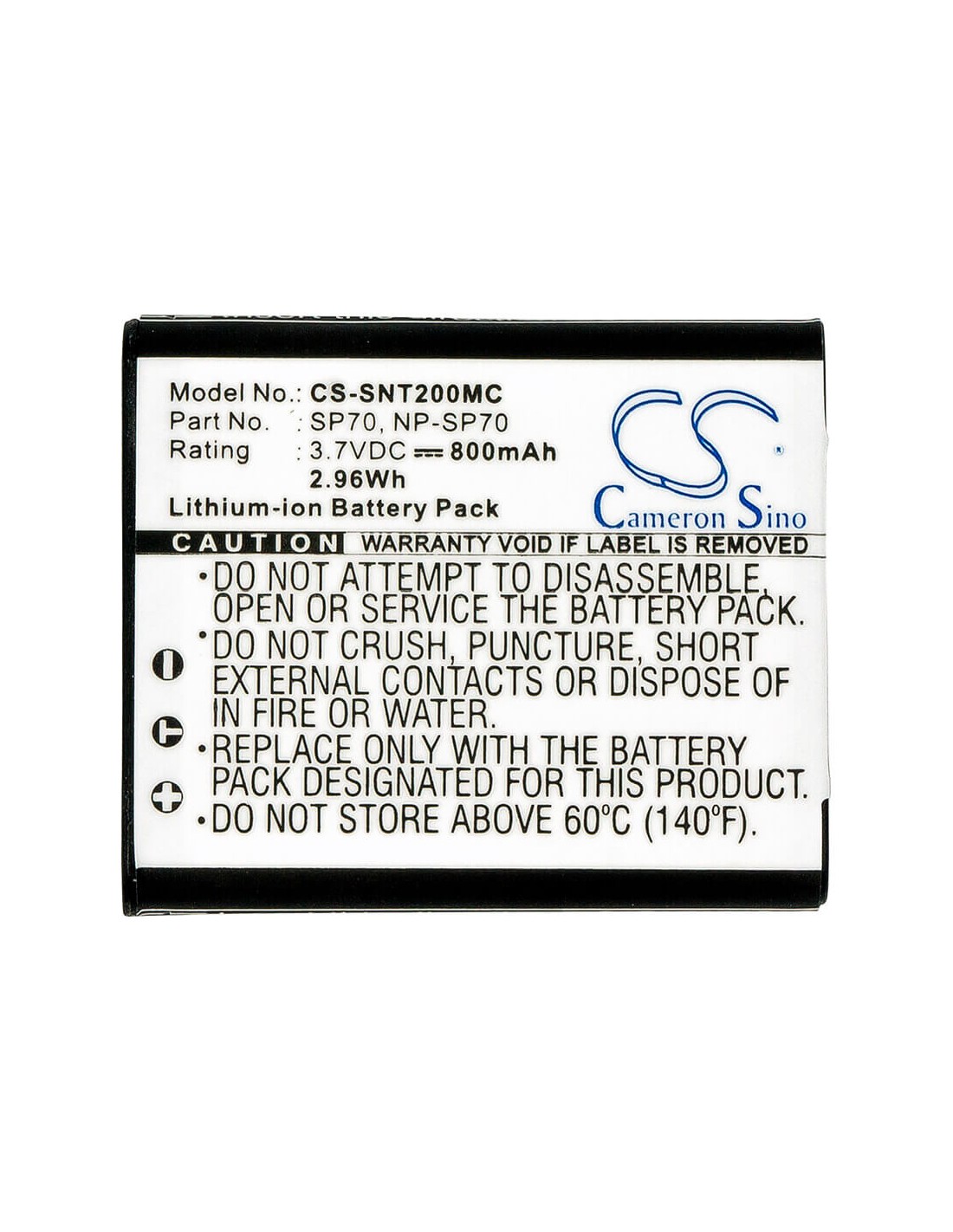 Battery for Sony Mdr-1rbt 3.7V, 800mAh - 2.96Wh