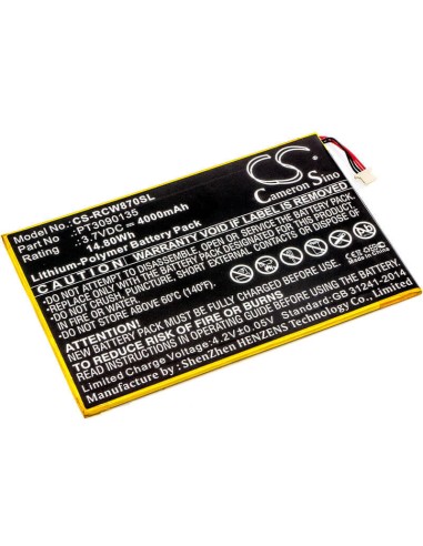 Battery for Rca, Galileo Pro 11.5", RCT6303W87' RCT6303W87DK 3.7V, 4000mAh - 14.80Wh