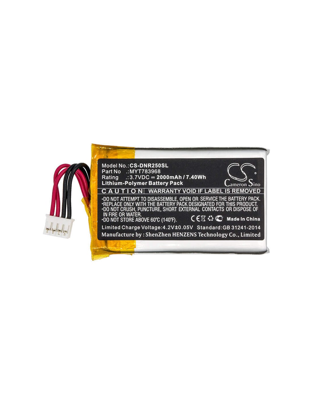 Battery for Delorme, Ag-008727-201, Incrh20, Inrch25 3.7V, 2000mAh - 7.40Wh