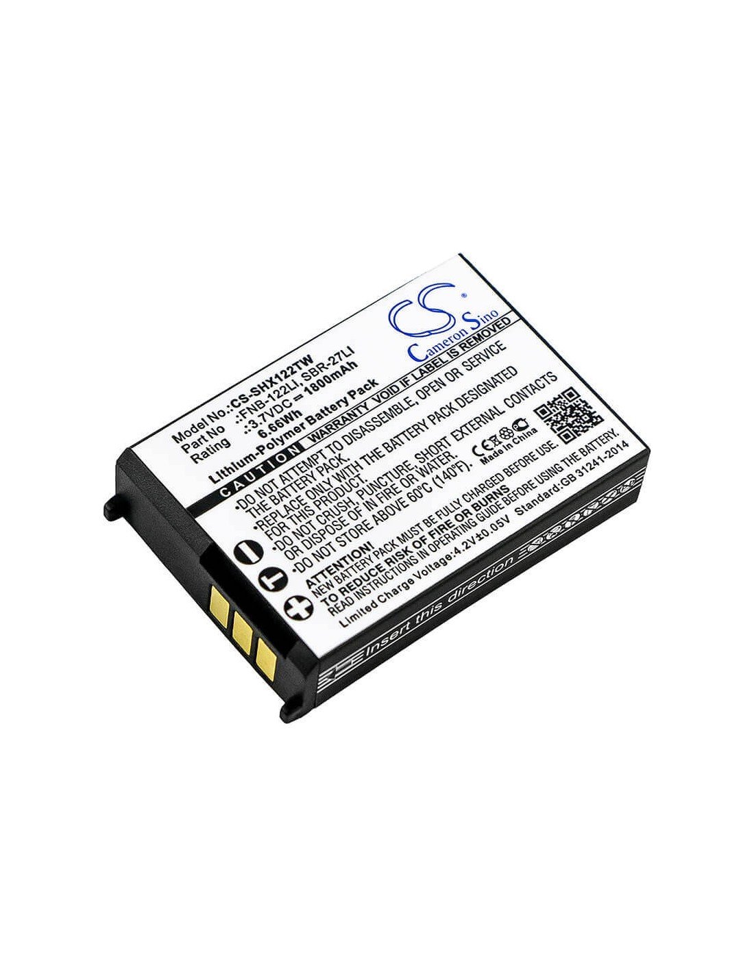 Battery for Horizon, Hx300, Standard Horizon, Hx300 3.7V, 1800mAh - 6.66Wh