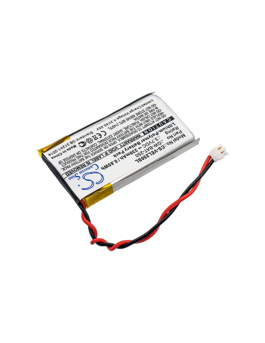 Battery for Vernier, Go Wireless Link 3.7V, 230mAh - 0.85Wh