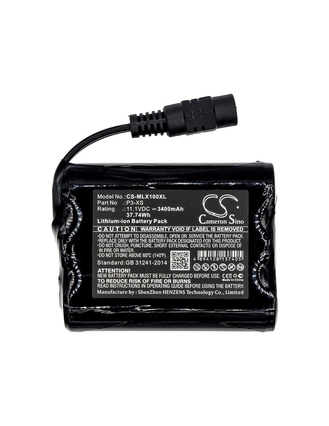 Battery for Minelab, Sovereign Xs 11.1V, 3400mAh - 37.74Wh