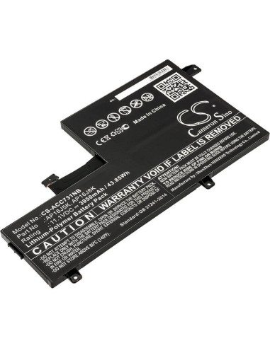 Battery for Acer, C731, C731-c78g, C731-c7p9 11.1V, 3950mAh - 43.85Wh