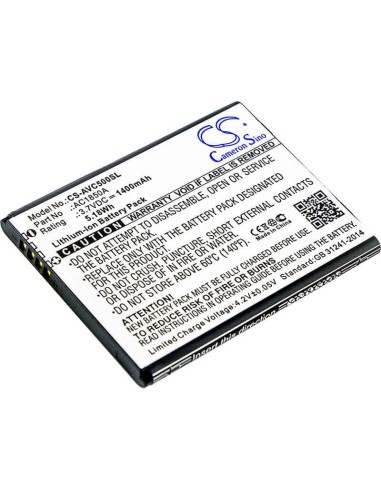 Battery for Archos, 50c Neon, 3.7V, 1400mAh - 5.18Wh