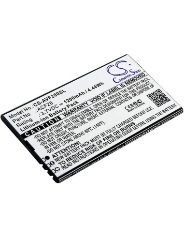Battery for Archos, F28, 3.7V, 1200mAh - 4.44Wh