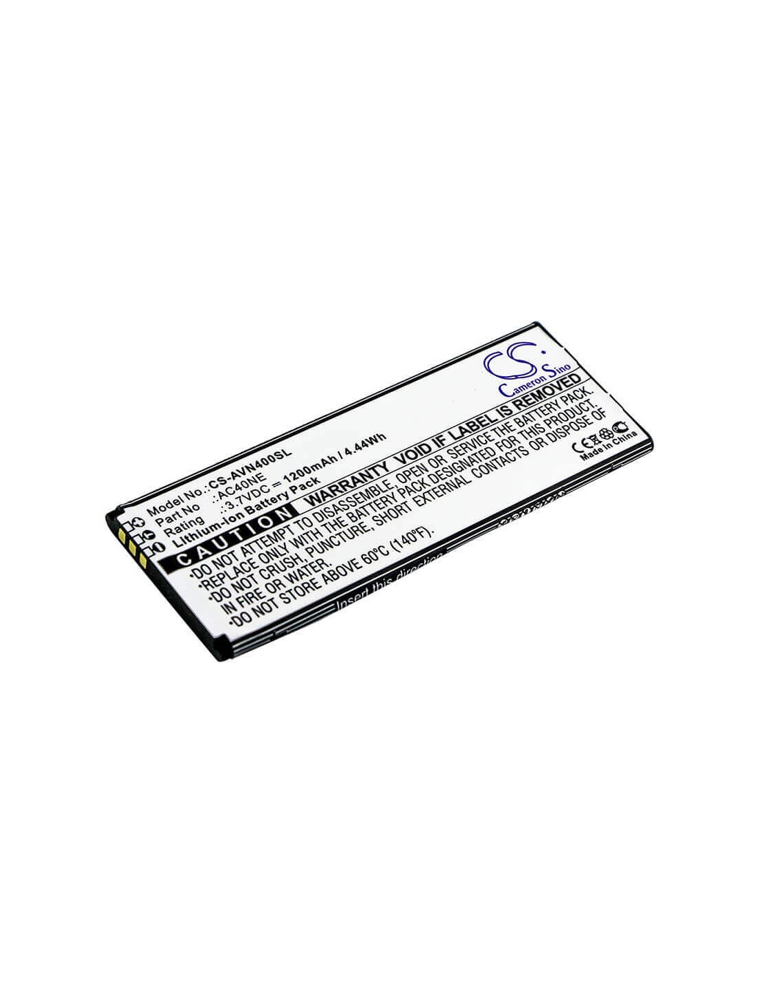 Battery for Archos, 40 Neon, 3.7V, 1200mAh - 4.44Wh