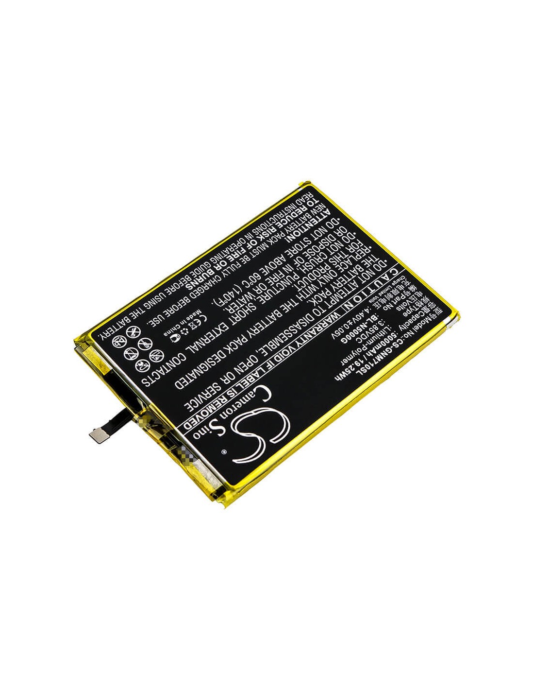 Battery for Gionee, Gn5007, Gn5007l, M7 Power 3.85V, 5000mAh - 19.25Wh