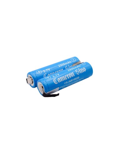 Battery for Lithium Ion, 2pcs Pack With Solder Tabs 3.7V, 2900mAh - 10.73Wh